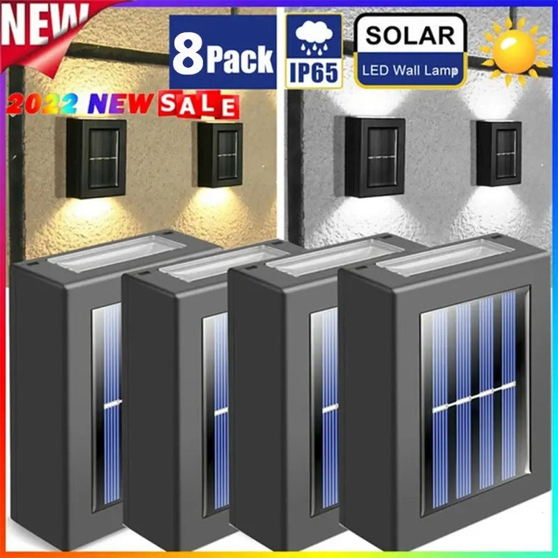 Pack X4 Aplique Solar LED 3500K Luz Cálida o Fría