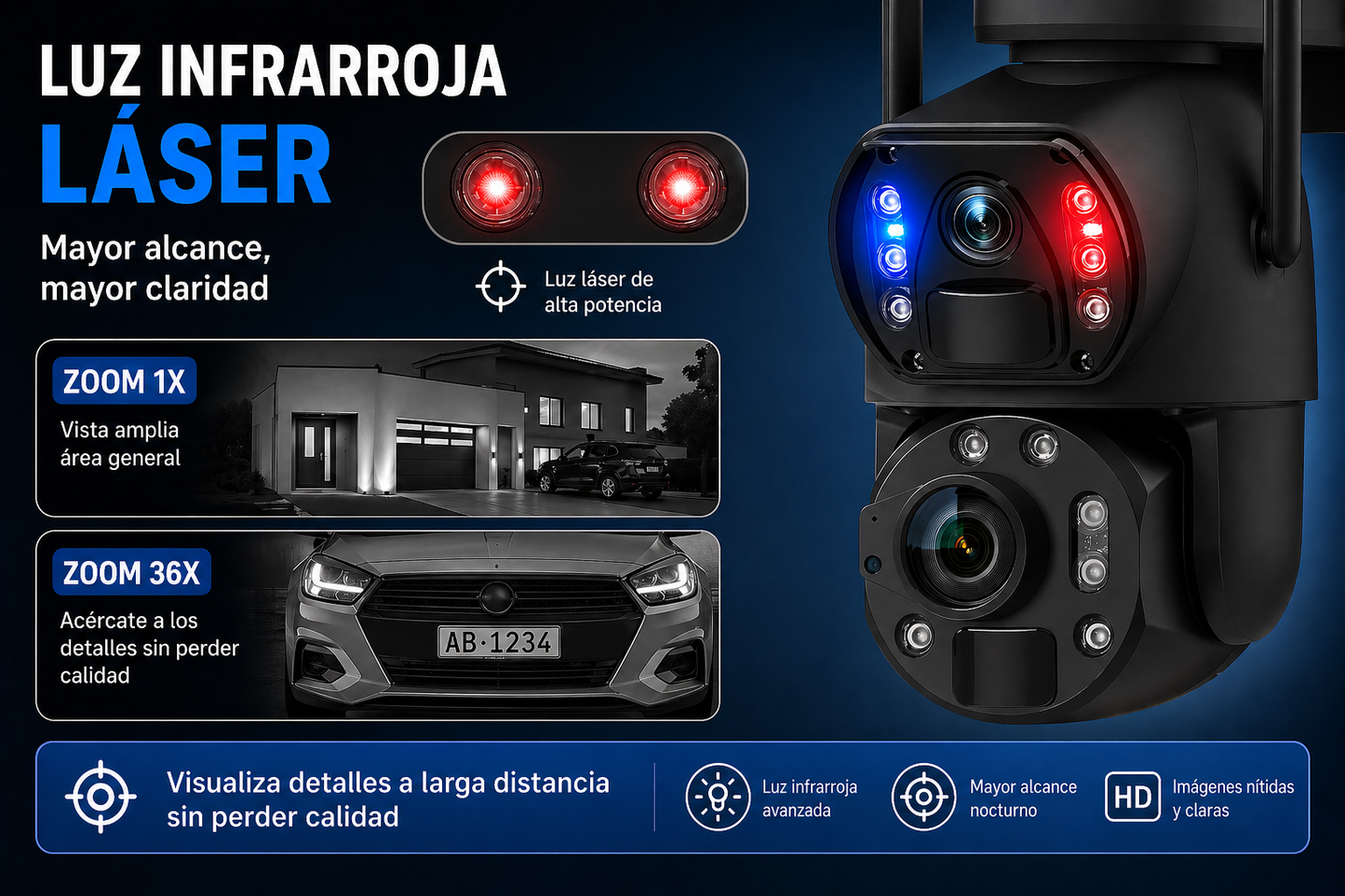 Cámara Seguridad Solar 4g AOV 24/7 Ptz 6mpx Visión Nocturna