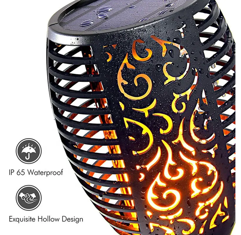 Estaca Solar Antorcha Fuego Impermeable Decoración