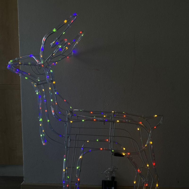 RENO SOLAR LED NAVIDEÑO EXTERIOR LUZ CALIDA / MULTICOLOR