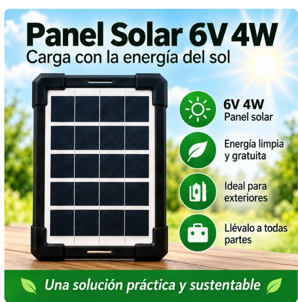 Ventilador Solar Portátil 2 en 1 con Lámpara LED y Panel 6V para Camping, Hogar y Emergencias
