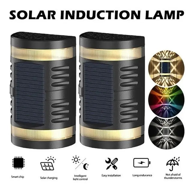 Pack X 2 Lampara Solar Led Exterior Aplique Figura Vintage