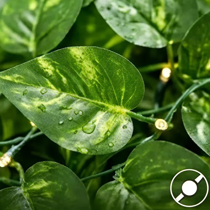 Guirnalda Enredadera Artificial con Luces Solares LED para Balcón, Jardín, Terraza y Pared