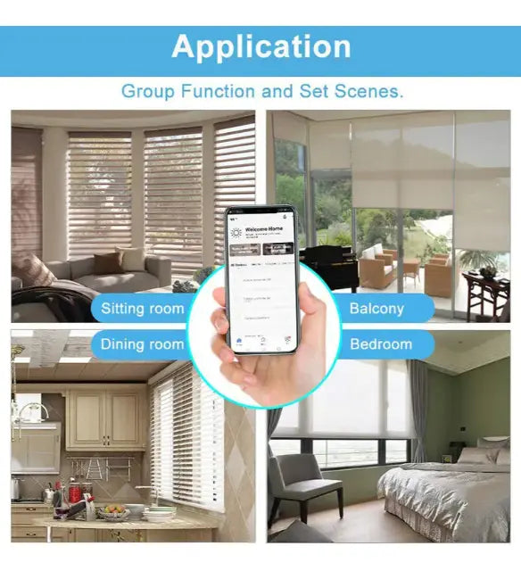 Motor Smart Touch Wi-fi Cortina Roller App Tuya Smart