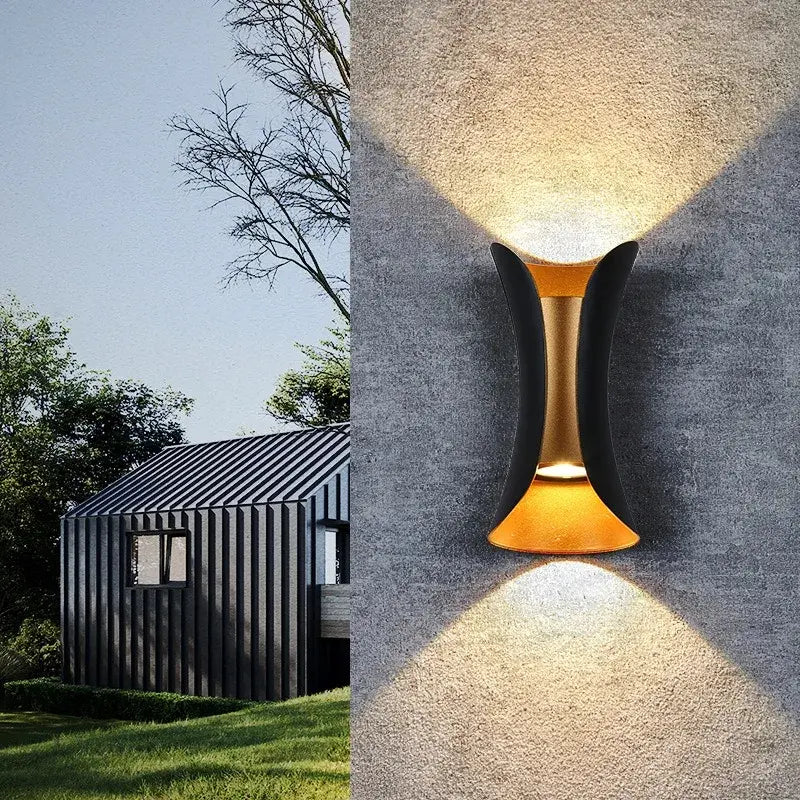 Pack X 4 Lámpara Led Aplique De Pared Interior-exterior Ip65