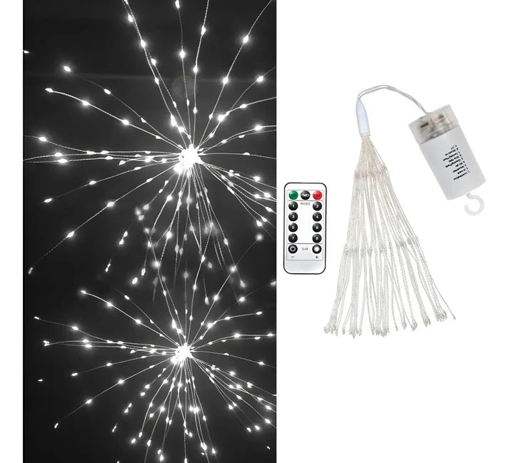 Luz LED Colgante Efecto Fuego Artificial con Control Remoto