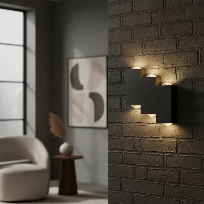 Aplique Led Exterior Bidireccional Para Escalera Y Fachada