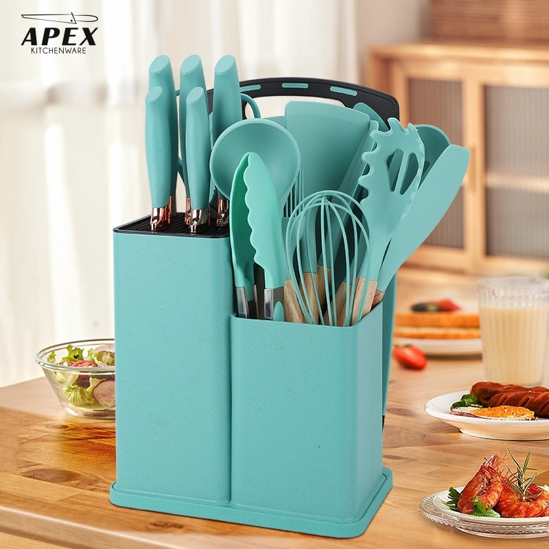 Set 19pcs Utensilios De Cocina De Silicona Antiadherentes