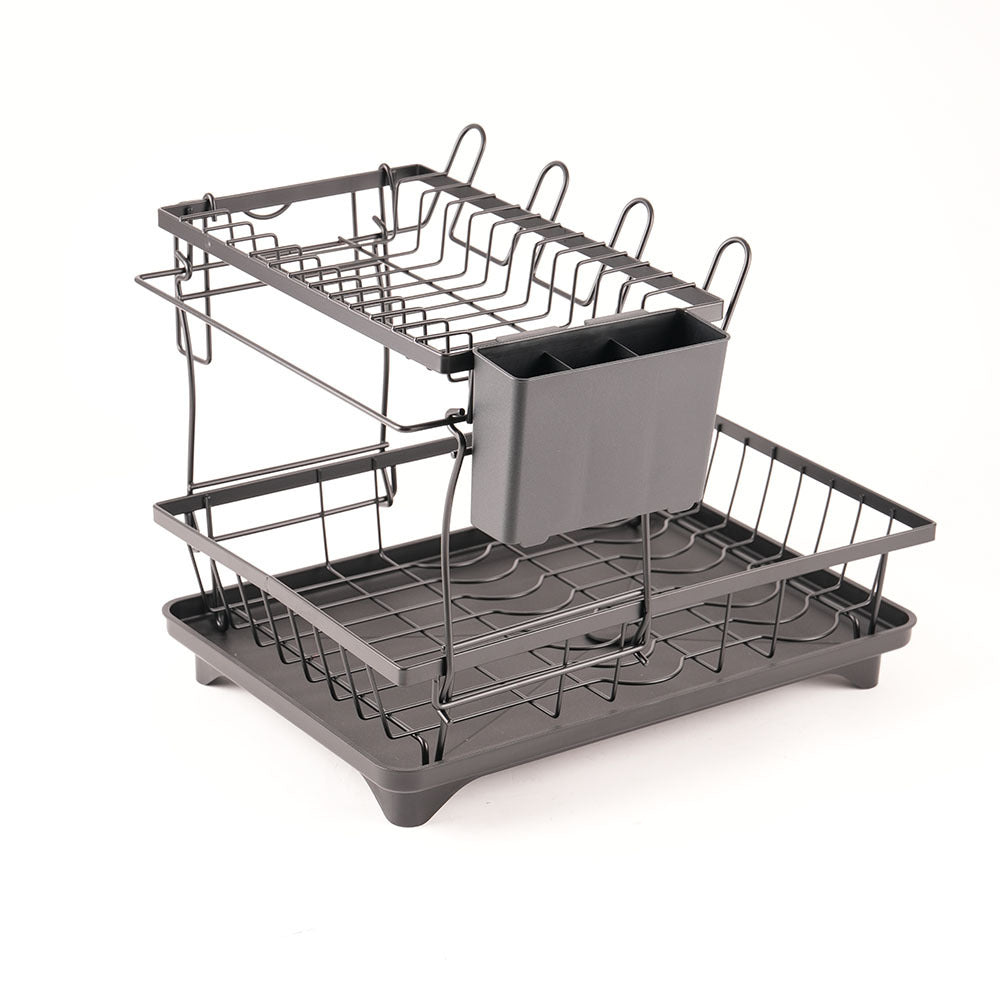 Secador Escurridor De Loza Platos 2 Niveles Acero Inoxidable