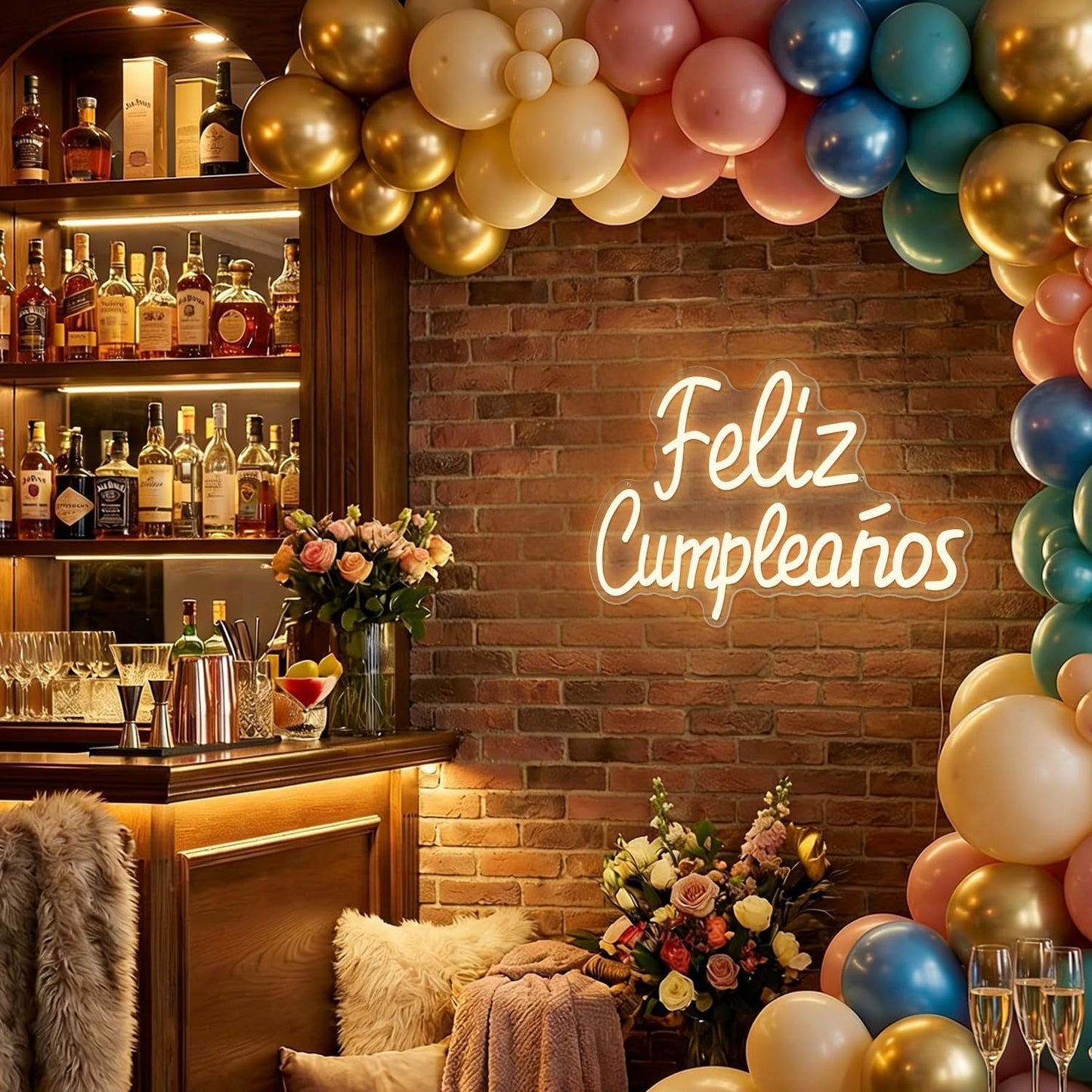 Letrero Feliz Cumpleaños 220v
