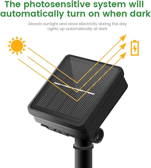 LUZ SOLAR CÁLIDA TIPO CORTINA DE HOJAS
