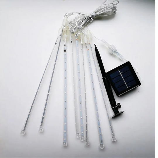 LUZ SOLAR NAVIDEÑA LED  LLUVIA DE METEOROS