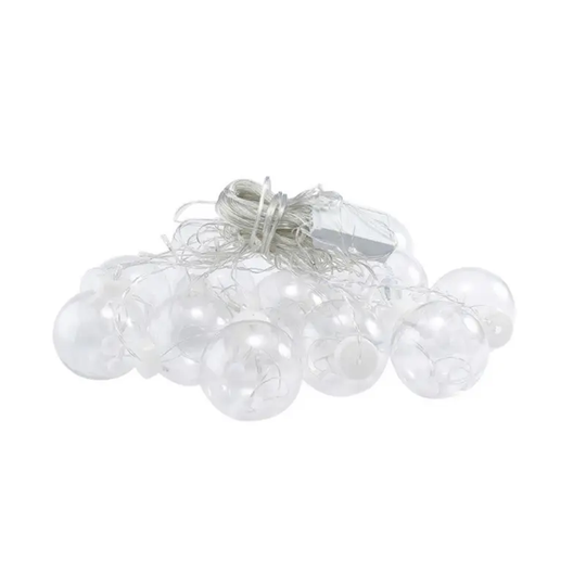 LUZ SOLAR NAVIDEÑA LED ESTILO CORTINA BOLA DE LOS DESEOS 2.5 MTS.