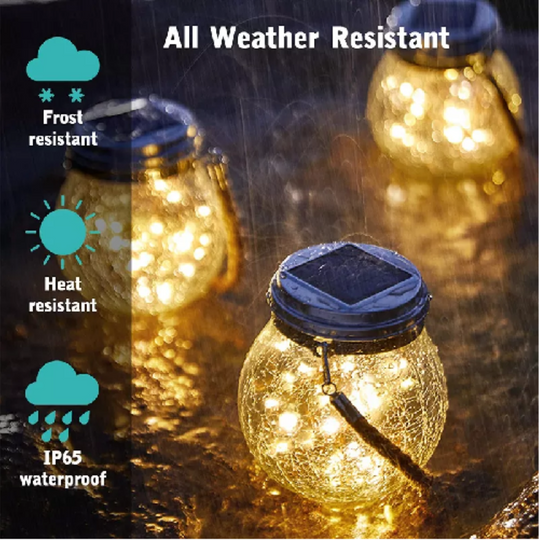 PACK 2 UNDS LÁMPARA SOLAR DE MESA / COLGANTE ESTILO FAROL CON HADAS LED