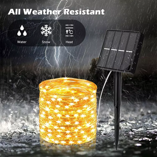 LUZ SOLAR HADA LUZ CÁLIDA / MULTICOLOR 10 - 20 - 30 MTS