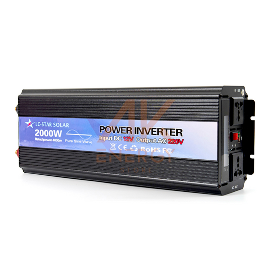 INVERSOR SOLAR ONDA PURA 2000 W / 12 V SISTEMA FOTOVOLTAICO