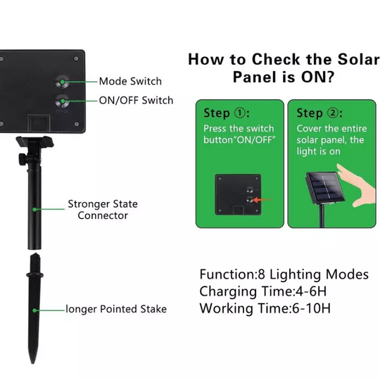 LUZ SOLAR HADA LUZ CÁLIDA / MULTICOLOR 10 - 20 - 30 MTS