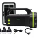 KIT SOLAR DE CAMPING RADIO BLUETOOTH, LINTERNA Y AMPOLLETAS