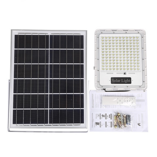 REFLECTOR SOLAR LED CUERPO ALUMINIO 100W BATERIA LiFePo4 15Ah