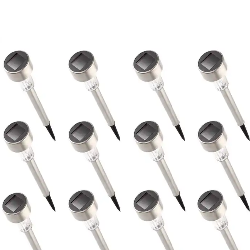 PACK X 12 ESTACAS SOLARES DE CAMINO PARA JARDIN IMPERMEABLES