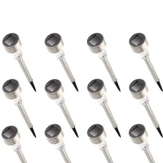 PACK X 12 ESTACAS SOLARES DE CAMINO PARA JARDIN IMPERMEABLES