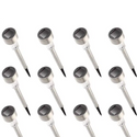 PACK X 12 ESTACAS SOLARES DE CAMINO PARA JARDIN IMPERMEABLES
