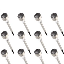 PACK X 12 ESTACAS SOLARES DE CAMINO PARA JARDIN IMPERMEABLES