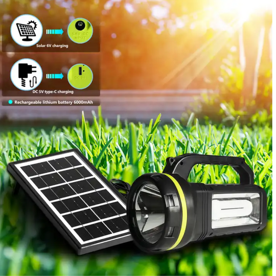 KIT SOLAR DE CAMPING RADIO BLUETOOTH, LINTERNA Y AMPOLLETAS