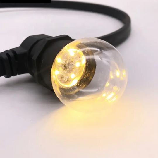 GUIRNALDA SOLAR AMPOLLETAS LED LUZ CÁLIDA 3500K