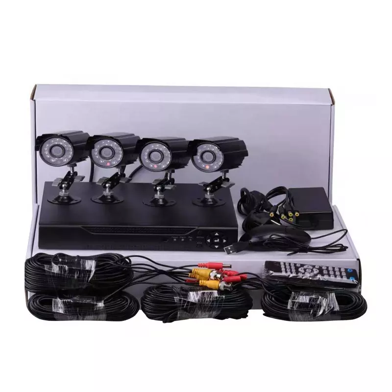 KIT CIRCUITO CERRADO 4 CAMARAS AHD EXTERIOR FULLHD 1080P