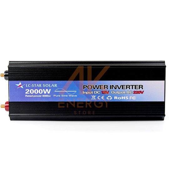 INVERSOR SOLAR ONDA PURA 2000 W / 12 V SISTEMA FOTOVOLTAICO