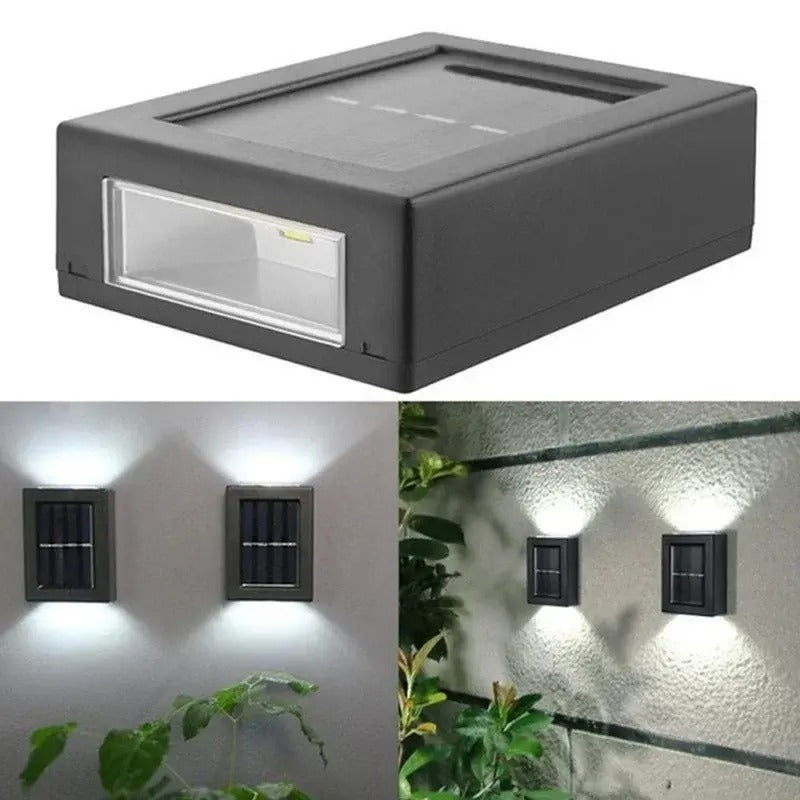 Pack X4 Aplique Solar LED  3500K Luz Cálida o Fría