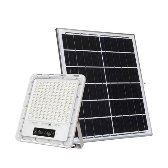 REFLECTOR SOLAR LED CUERPO ALUMINIO 100W BATERIA LiFePo4 15Ah