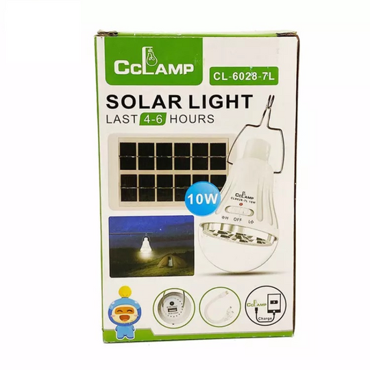 AMPOLLETA SOLAR LED DE EMERGENCIA RECARGABLE / PANEL SOLAR INDEPENDIENTE