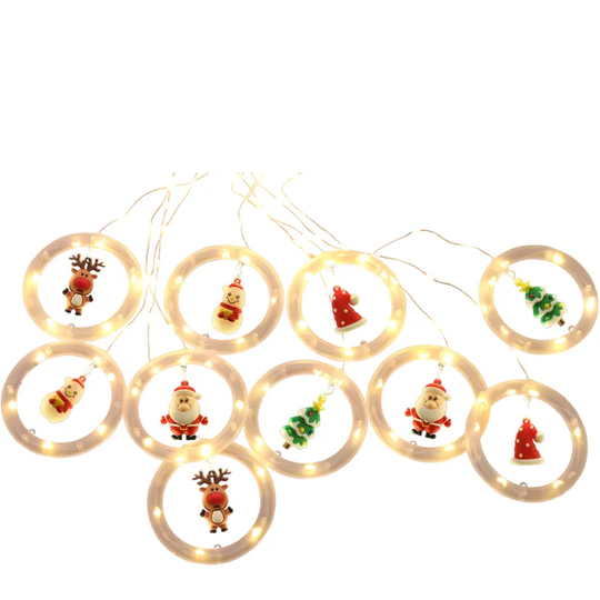 LUZ ELÉCTRICA NAVIDEÑA TIPO CASADA DE AROS 3MTS