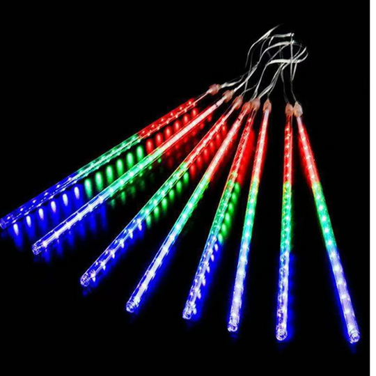 LUZ SOLAR NAVIDEÑA LED  LLUVIA DE METEOROS