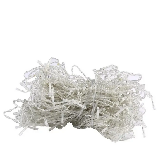 Cortina Led Solar Cable Impermeable 2x2mts Hada Luz Cálida