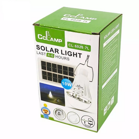 AMPOLLETA SOLAR LED DE EMERGENCIA RECARGABLE / PANEL SOLAR INDEPENDIENTE