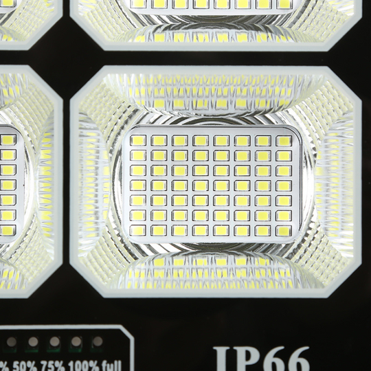 REFLECTOR SOLAR LED CUERPO ALUMINIO NEGRO 100W BATERIA LiFePo4 15AH