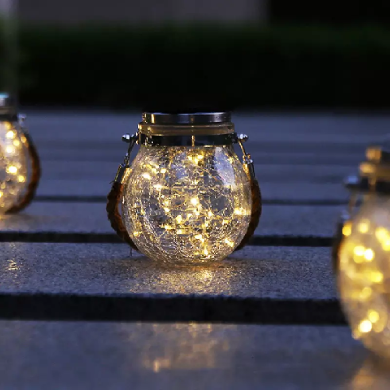 PACK 2 UNDS LÁMPARA SOLAR DE MESA / COLGANTE ESTILO FAROL CON HADAS LED