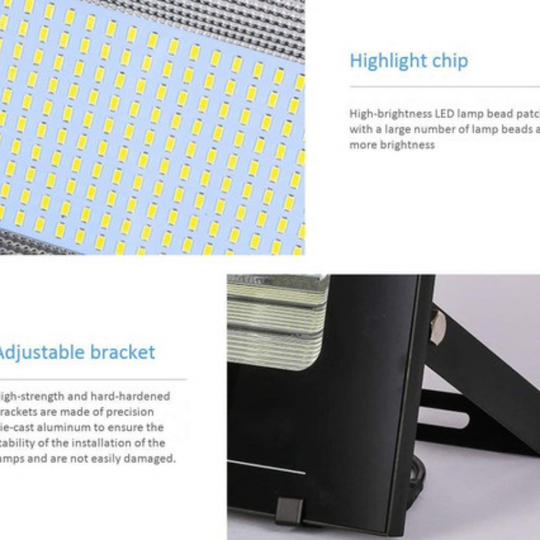 REFLECTOR SOLAR 600W BATERIA LITIO 12.000 AH