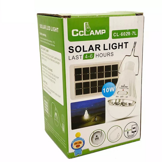 AMPOLLETA SOLAR LED DE EMERGENCIA RECARGABLE / PANEL SOLAR INDEPENDIENTE