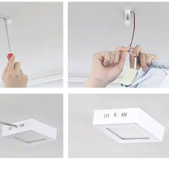 PLAFON LED 12W SOBREPUESTO CUADRADO LUZ CALIDA / FRIA