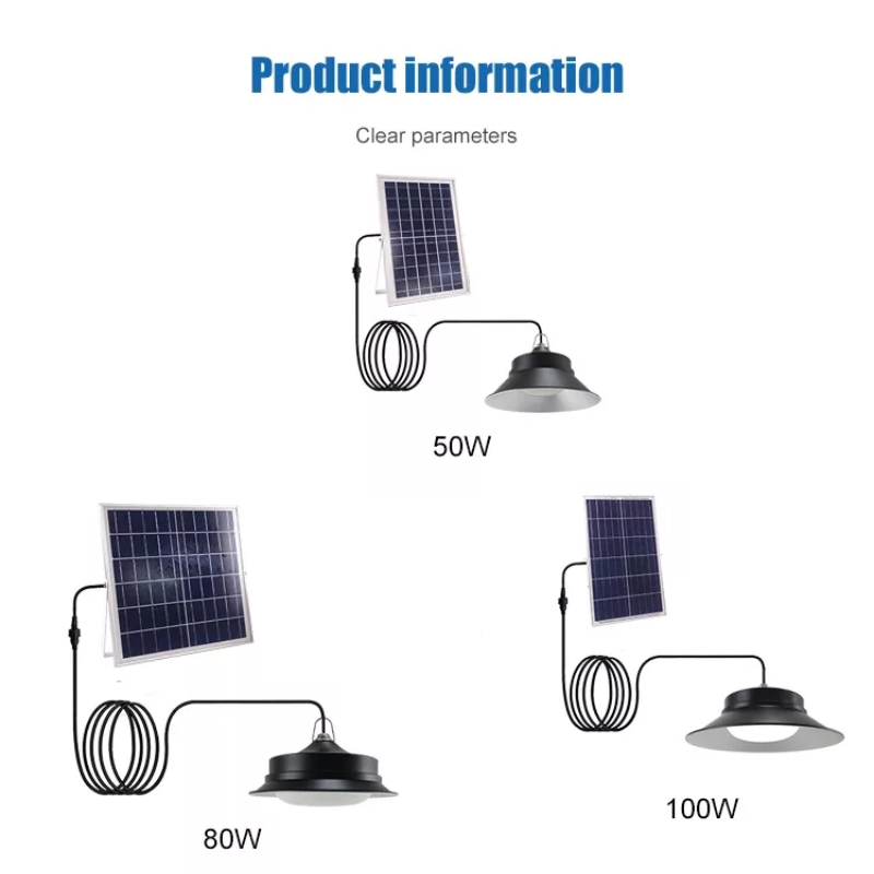 FOCO SOLAR TIPO CAMPANA 80W / BATERIA LiFePo4 15AH