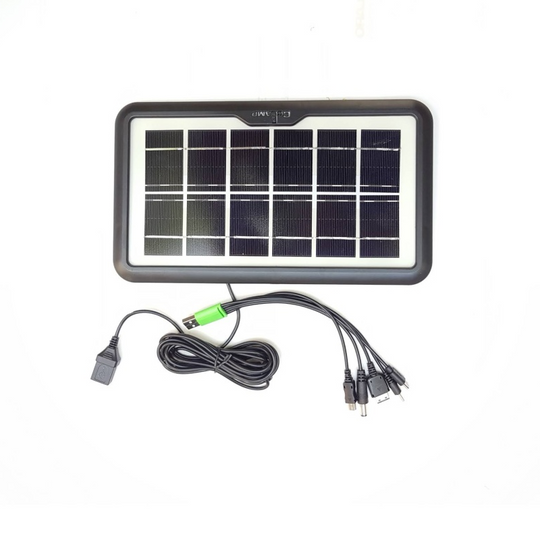 CARGADOR PANEL SOLAR 8W MULTIFUNCIONAL 6V