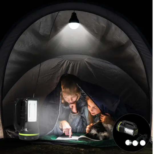 KIT SOLAR DE CAMPING RADIO BLUETOOTH, LINTERNA Y AMPOLLETAS