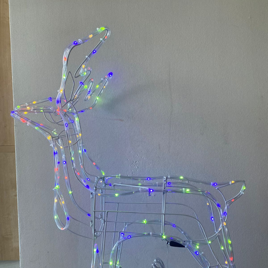 RENO SOLAR LED NAVIDEÑO EXTERIOR LUZ CALIDA / MULTICOLOR