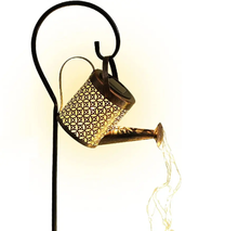 LUZ SOLAR LED CÁLIDA ESTILO REGADERA CON LUCES HADAS PARA JARDIN