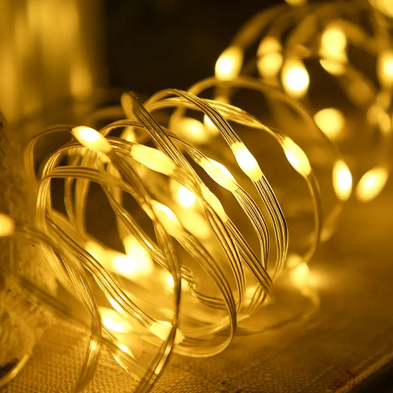 Luz Guirnalda Hada Cable Impermeable 10mts 10led Decoración