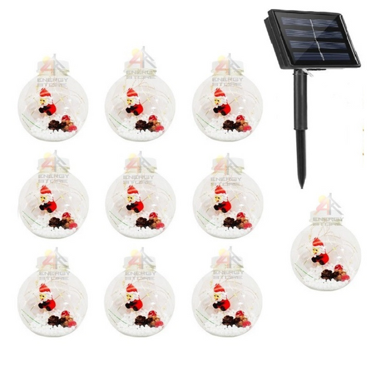 LUZ SOLAR NAVIDEÑA LED CORTINA ESFERA LUZ CALIDA